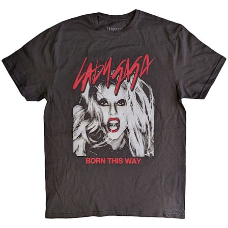 Lady Gaga Unisex Vuxen Born This Way Fotografi T-Shirt XL Char