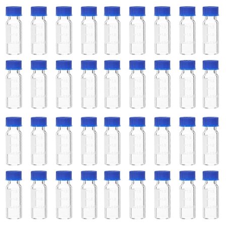 100 st Glasflaskor Små Glasburkar Provflaskor Små Glasflaskor Tomma Flaskor med Lock 2ml (med Skala)