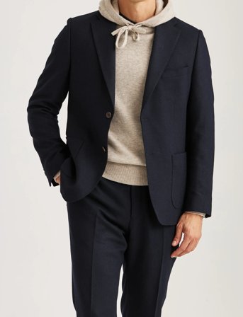 Morris Morris Flannel Suit Jacket - Navy - 50