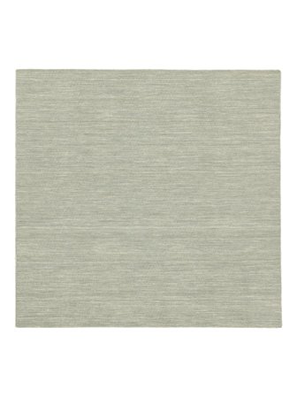 Handloom Flat 200X200 Light Green Plain (Single Colored) Square Wool Rug