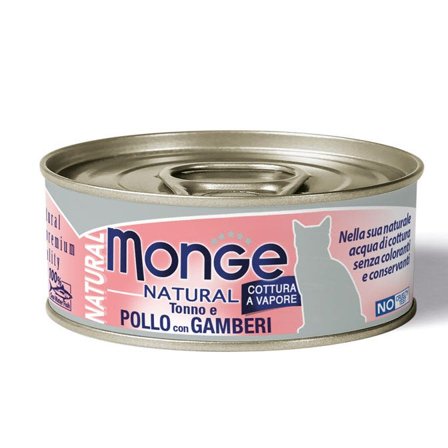 Monge Natural Tonno E Pollo Con Gamberetti Cibo Umido Per Gatti