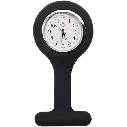 Sjuksköterska Klocka Silikon Lapel Nål Klocka