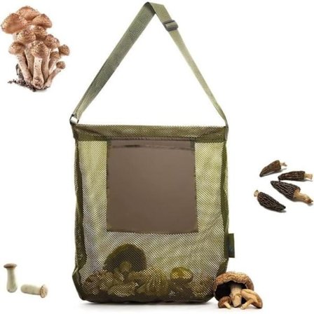 Svampinsamlingsväska, Svampjaktväska, Mesh Svampfoderväska med Ficka