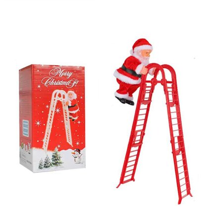 ##/Sähköinen Joulupukki-lelu, punainen kaksinkertainen tikkaat, joululahja##/