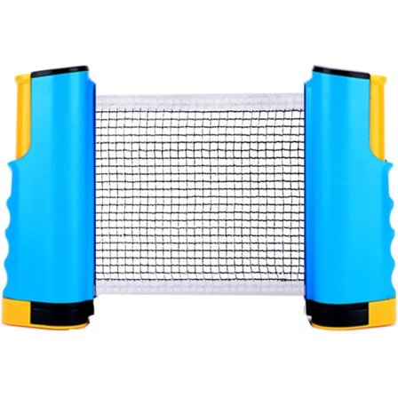 Blå - Retractable pingisnätet med stativ, perfekt för pingisbord, skrivbord, kök eller matbord