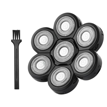 Erstatningshodebarbermaskiner 7 hoder skjegg hår erstatningsblad, enkel å rengjøre