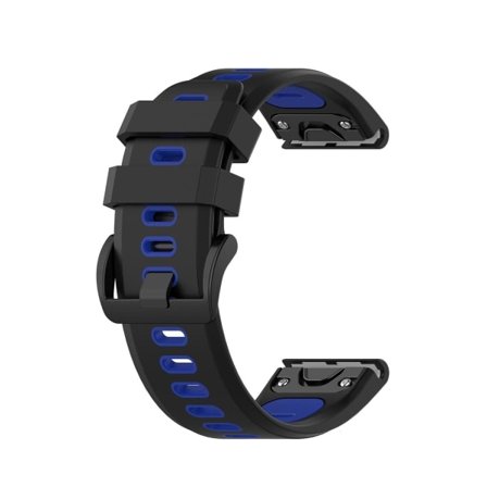 Garmin Fenix 5/6 armband i silikon Svart blå