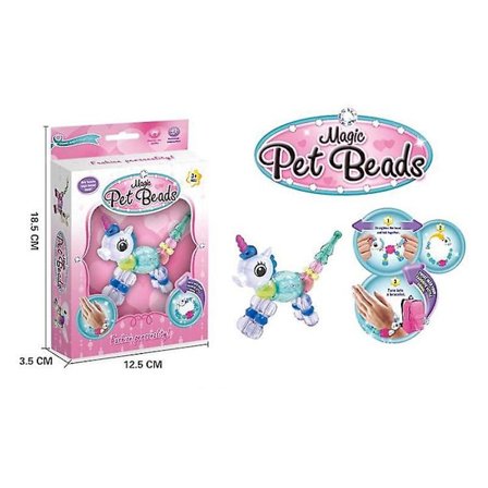 Magic Animal Unicorn Formskiftende gjør-det-selv-armbånd Leker Magiske kjæledyr Perler Oppheng Jenter gjør-det-selv transformasjon Armbånd Halskjede 