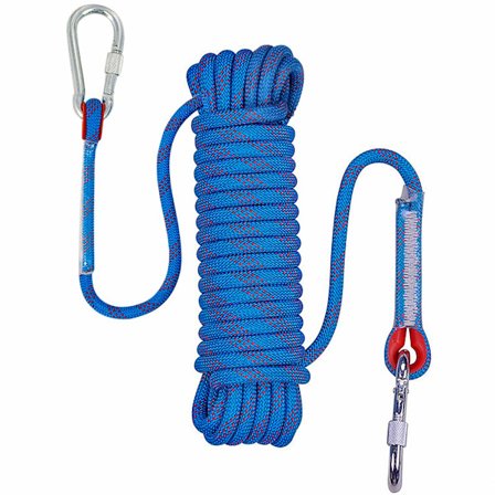 Statisk Klatretau 10mm Tilbehørssnor Utstyr 33FT(10M), Flukt Tau Isklatringsutstyr Brannredningstau-Blå/10M 10M