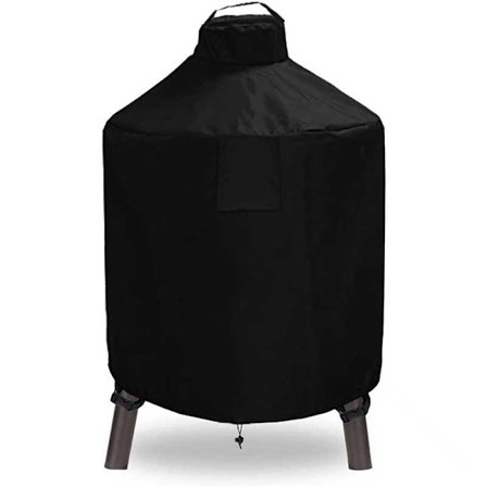 Rund ugnsöverdrag med vattentätt överdrag för bärbar utomhus vindtät BBQ-grill
