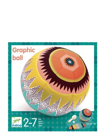 Graphic Ball - 30 Cm Toys Outdoor Toys Outdoor Games Multi/mønstret Djeco*Betinget Tilbud