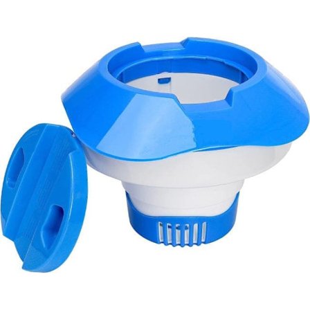 Flydende klordispenser 17,8 cm – Til 1 og 3 tommer klortabletter, stor kapacitet til udendørs pool_TF_TF