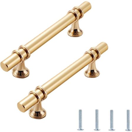 2 96mm kjøkkenhåndtak, gyldne håndtak kjøkkenskap, kjøkkenhåndtak for skap, dørhåndtak for kjøkkenskap