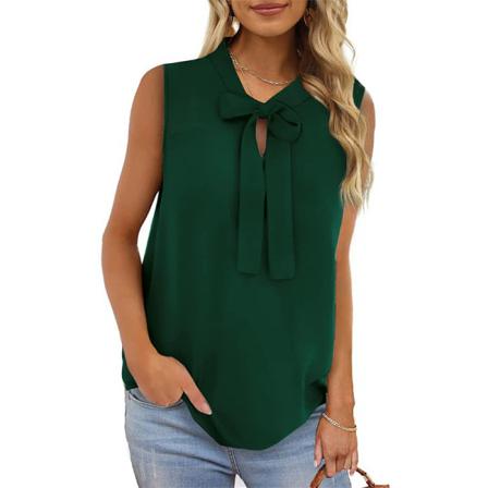 Ärmlös Väst V-hals Tank För Kvinnor