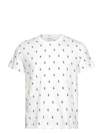 Allover Pony Cotton Jersey Sleep Shirt Polo Ralph Lauren Underwear White