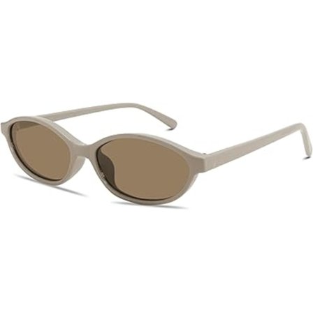 Retro Ovala Solglasögon för Kvinnor Chic Kattögon 90-tals Solglasögon Lätta Smala Shades Trendiga UV-skydd Solglasögon