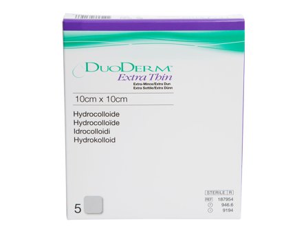 Duoderm Ekstra tynn bandasje 10x10 cm, 5 stk.
