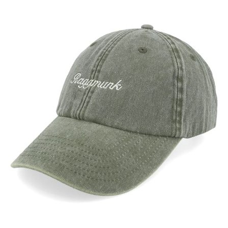 Iconic - Grön unconstructed Keps - Raggmunk Vintage Washed Olive Dad Cap @ Hatstore