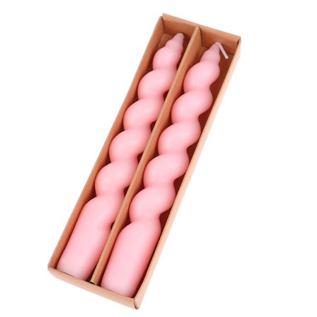 2:a Ljus Present Spiral Dekorativa ljus Heminredning Vit