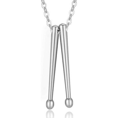 Rock Trommestik Vedhæng Halskæde Til Mænd Trommeslager Gaver Rustfrit Stål Trommestik Halskæder