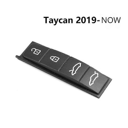 Gummipadd för bilnyckelskåpa för Porsche Panamera Cayenne Macan Taycan Boxster 718 911 Fjärrkontroll Fob Silikonnyckelknapp Ersättning (FMY)