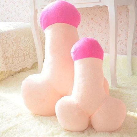 Kreativt Tricky Plysj Pude Store Pupper Myk Solid Bryst Leke Pude Gave