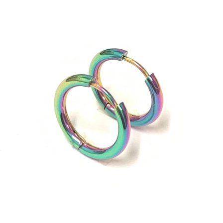 Blanda färgade Ringar/creoler örhängen i Kirurgiskt Stål.