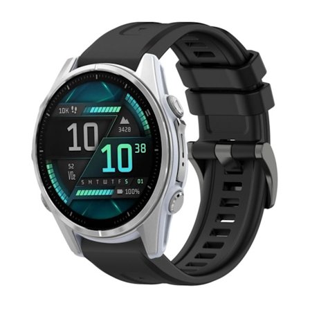 Garmin Fenix 8 AMOLED 43mm Klockarmband i silikon - Svart