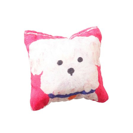 1:12 Dukkehus Miniature Hunde Hoved Sofa Pude Mini Pude Pille