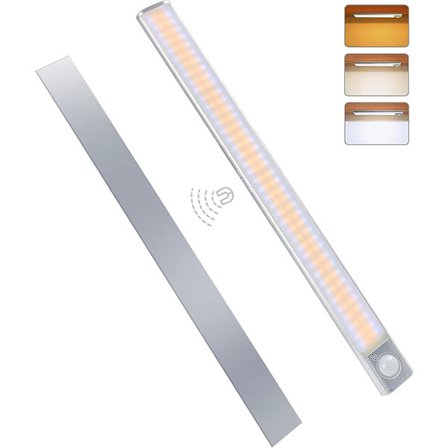 160 LED trådløs garderobebelysning, LED kjøkkenlistbelysning, under skap LED kjøkkenbelysning, bevegelsessensorlys nattlys USB oppladbar garderobe