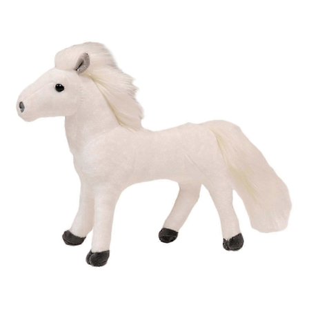 Realistinen hevosen muotoinen nukke, söpö hevosen muotoinen pehmonukke, lasten lelunukke, lahja, toimiston kodin sisustusnukke [D]