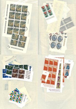 Liechtenstein - Dubletsamling i 2 mapper - Stemplet