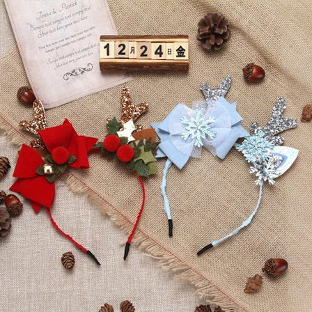 2 delar hår cerceau bois de cerf coiffure de Noël cadeau de Noël cerceau de cheveux dekorationer de Noël coiffure de fleurs