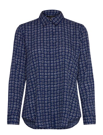 Lauren Ralph Lauren | Classic Fit Geo-Print Crepe Shirt | M