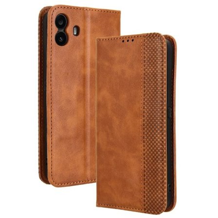 Bofink Vintage läder Nothing CMF Phone 1 fodral - Brun