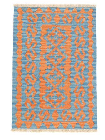Tapis D'orient Kilim Ghashghaï 84X124 Marron/Bleu Foncé ( Perse)