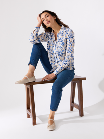 Meghan printet linskjorte