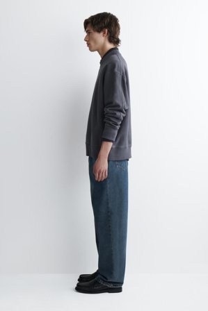 COS Homme Sweat Décontracté En Coton Délavé in Bleu