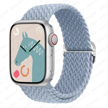 Flätat looparmband för Apple Watch Ultra Band 49mm 44mm 40mm 45mm 41mm 42mm 38mm Elastiskt Solo armband iWatch series9 8 7 6 se 3