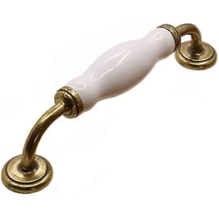 Keramik, Zinklegering, Galvaniserat Dörrhandtag Köksskåp, Byrålådhandtag 2st VEB