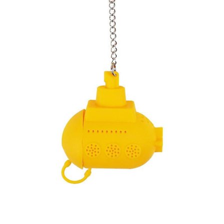 Undervandsbåd-formet te-infuser si, silikone tepose filter diffuser tekande