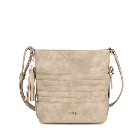 Zwei Zwei Conny taske linen Brun, Dame Skuldertasker, Størrelse: ONE Size