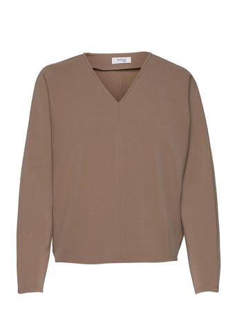 Pangea V Necked Penguin Top Brown Marville Road