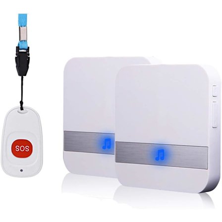 (1 til 2 hvide) Hjemmealarm Trådløs Patient Ældre Personlig Alarm