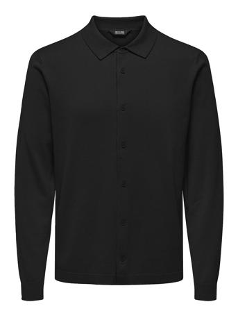 Onswyler Life Reg 14 Shirt Knit Cs Tops Knitwear Long Sleeve Knitted Polos Black ONLY & SONS