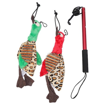 Flirt Pole Legetøj til Hunde Sjov Hund Udtrækkelig Drillepind med Pivelyd Legetøj til Små Mellemstore Store Hunde Jagt Træning[HK]