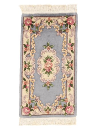 Hand Knotted China 90 Line Rug 69X122 Wool Brown/Beige Small