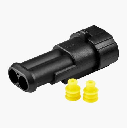 Stiftkontakhus 2 stift 10 st. - Biltema