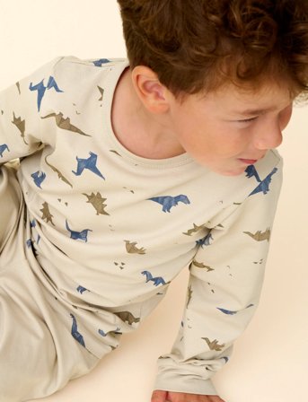 CeLaVi Pyjama Set Ls - Beige - 120