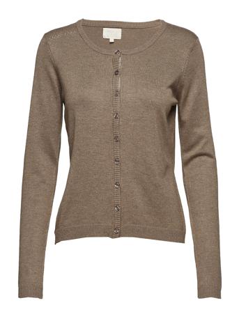 New Laura Cardigan Strikket Trøje Cardigan Brun Minus